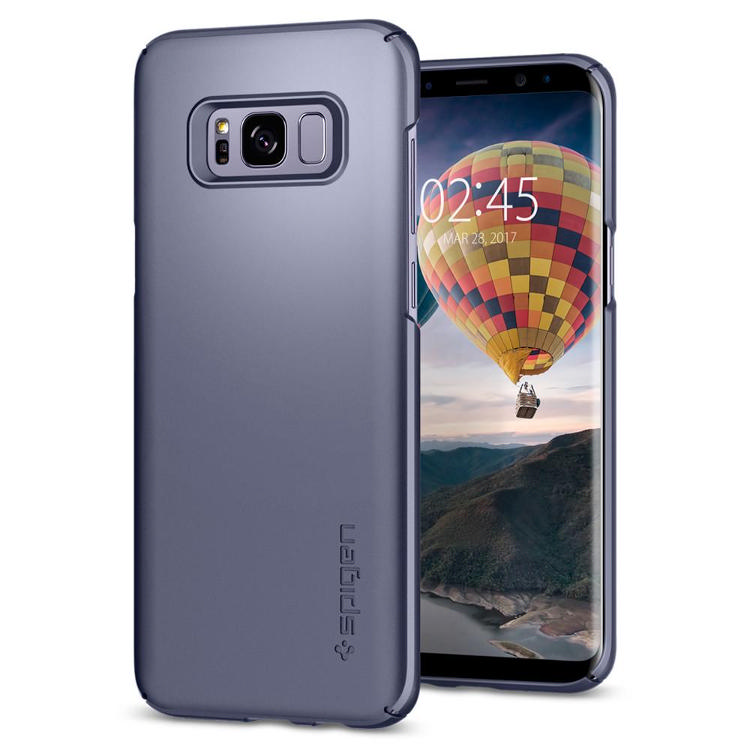 SPIGEN Galaxy S8 Case Spigen Thin Fit Orchid Gray Koruyucu Kılıf