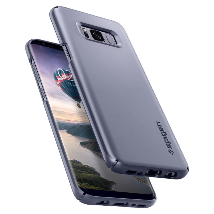 SPIGEN Galaxy S8 Case Spigen Thin Fit Orchid Gray Koruyucu Kılıf