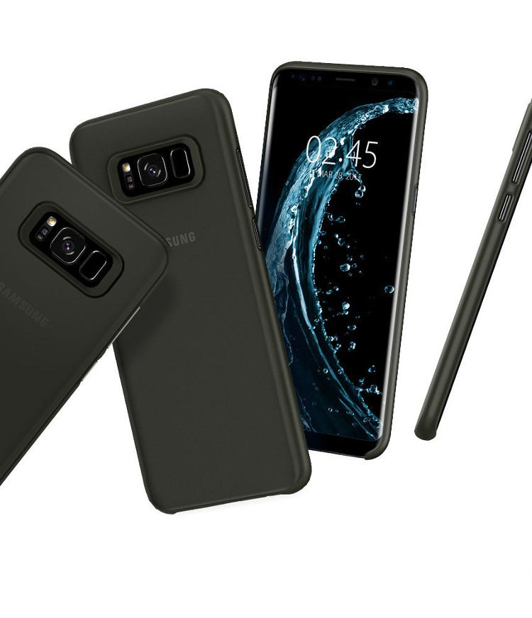 SPIGEN Galaxy S8 Plus Case Spigen Air Skin Black Koruyucu Kılıf