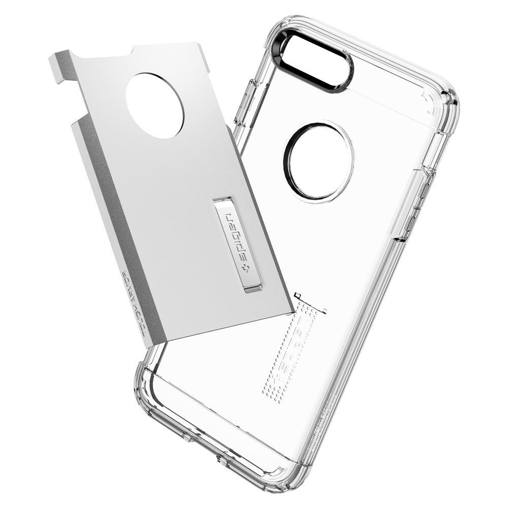 SPIGEN iPhone 7 Plus/ iPhone 8 Plus Case Spigen Tuogh Amor Satin Silver Koruyucu Kılıf
