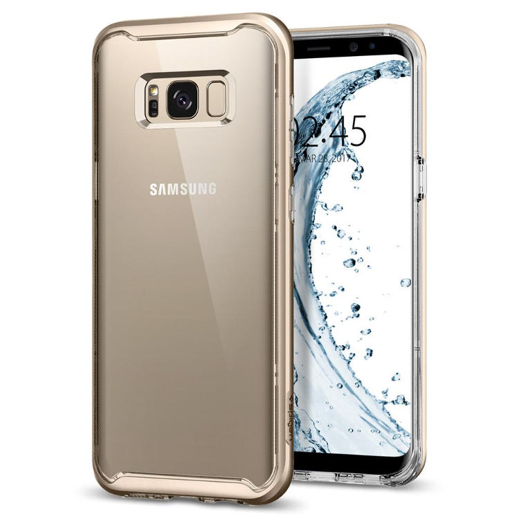 SPIGEN Galaxy S8 Case Spigen Neo Hybrid Crystal Gold Maple Koruyucu Kılıf