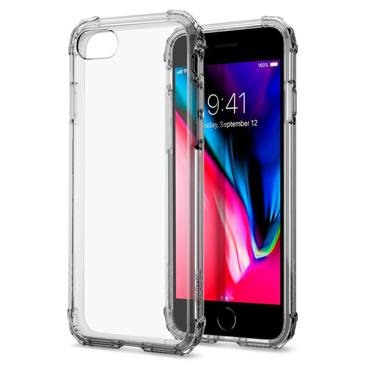 SPIGEN iPhone 7/ iPhone 8 Case Spigen Crystal Shell Dark Crystal Koruyucu Kılıf