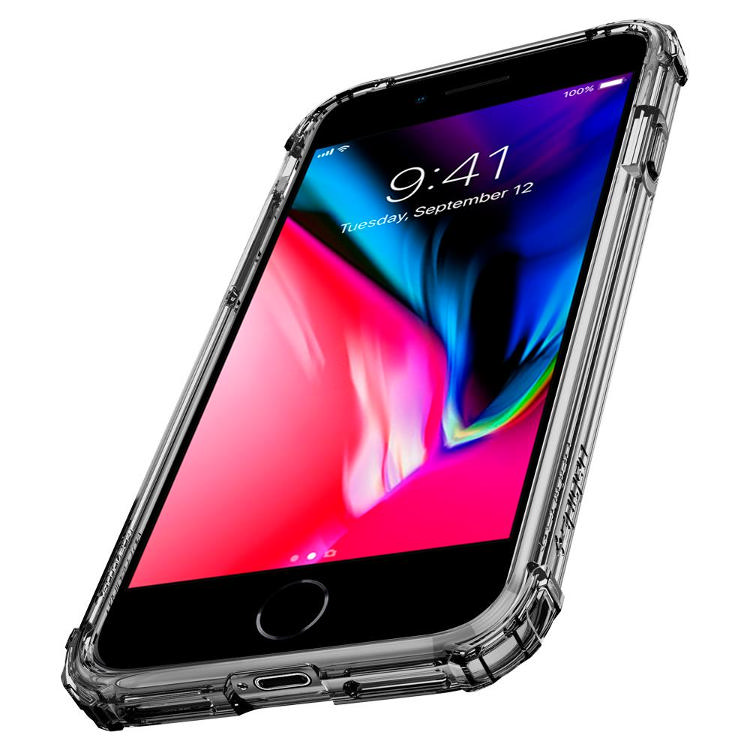 SPIGEN iPhone 7/ iPhone 8 Case Spigen Crystal Shell Dark Crystal Koruyucu Kılıf