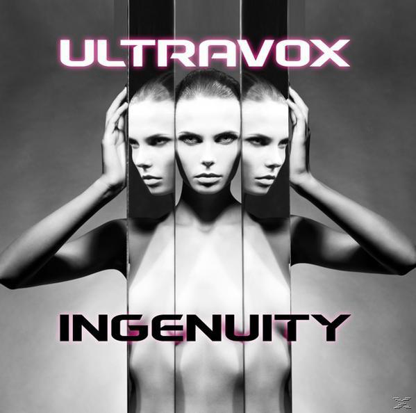 Albumcover für Ultravox 'Ingenuity'. Das Gesicht einer Frau spiegelt sich dreimal in einem Spiegel.