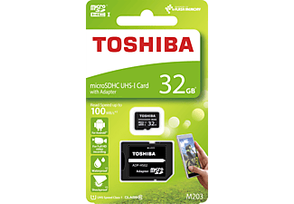 TOSHIBA 32GB Micro SDHC UHS-1 C10 100MB/sn-Exceria Hafıza Kartı