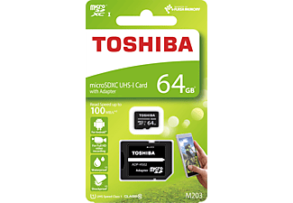 TOSHIBA 64GB Micro SDXC UHS-1 C10 100MB/sn-Exceria Hafıza Kartı