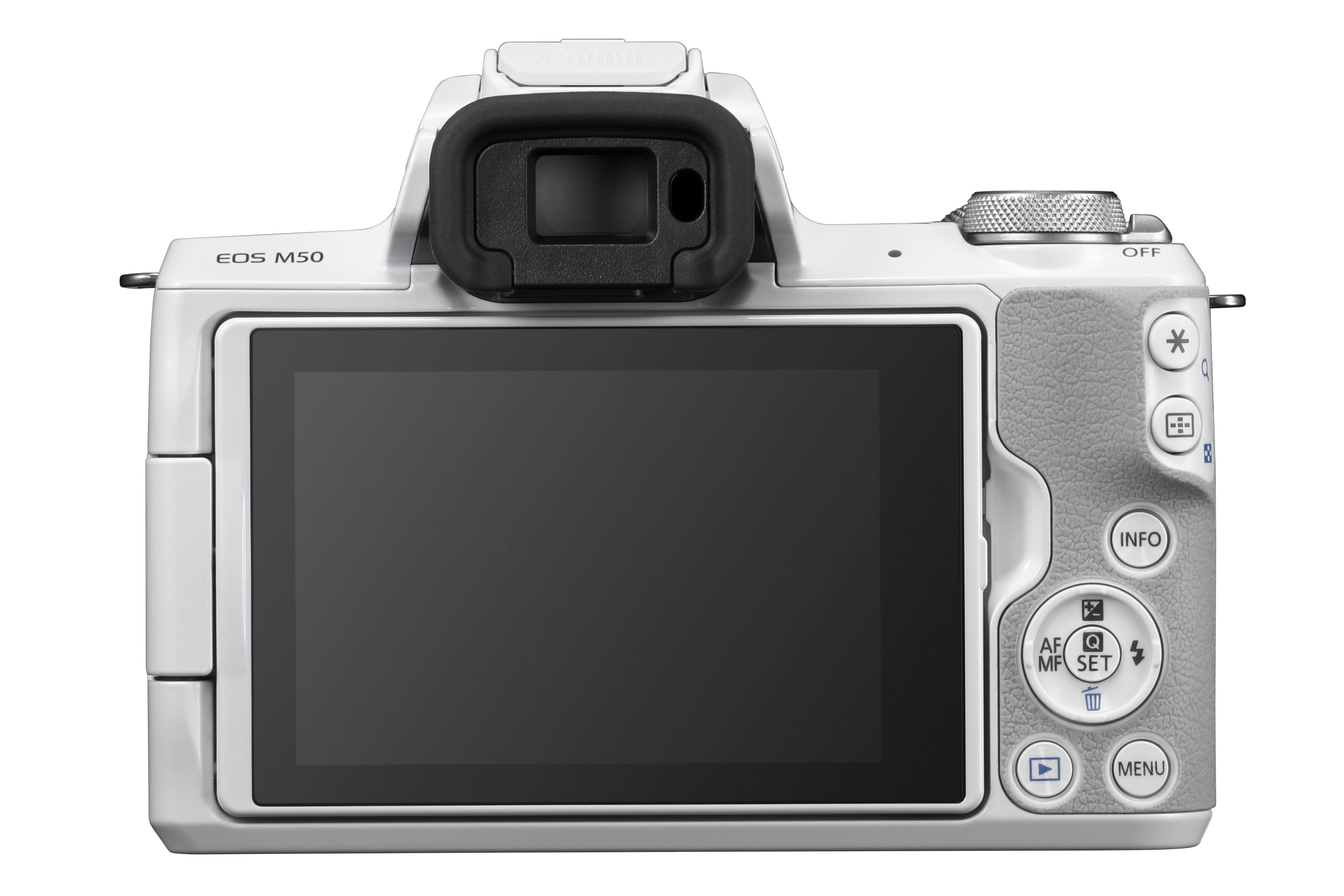 CANON EOS M50 Kit Systemkamera mit Objektiv 15-45 mm, 7,5 cm Display Touchscreen, WLAN