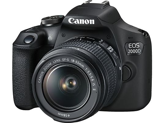CANON EOS 2000D+18-55MM/F3.5-5.6 IS II - Spiegelreflexkamera Schwarz