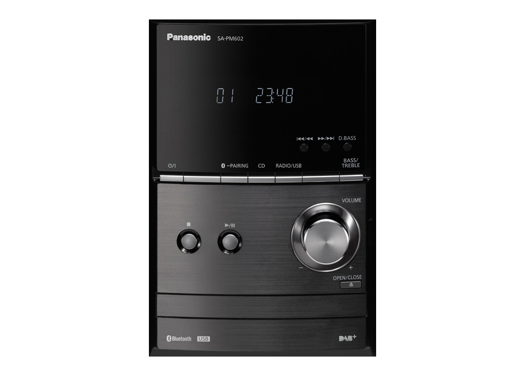 PANASONIC SC-PM602 Kompaktanlage (Grau/Schwarz)