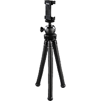 HAMA 4605 Stativ "FlexPro" für Smartphone, GoPro und Fotokameras, 27 cm, Schwarz
