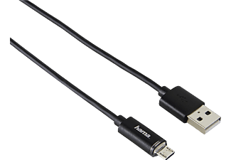 HAMA Hama 00074254 - Cavo micro-USB - Con display a LED - Nero - Cavo USB (Nero)