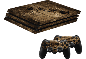 HAMA hama Wood - Pellicola adesiva - Per PlayStation 4 PRO - Marrone - Design pelle (Colori legno)