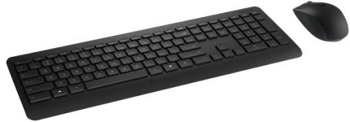Un ensemble clavier et souris noirs.