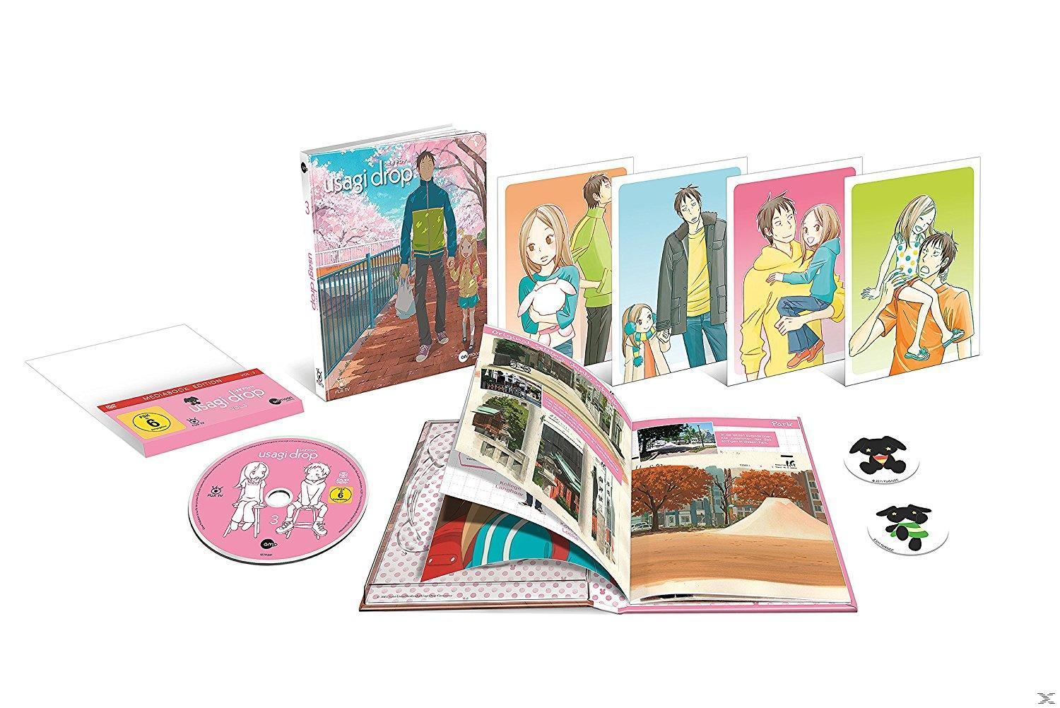 Anime-DVD-Set mit einem Mann und einem Mädchen, mit zusätzlichen Bildern und einer CD. Das Cover zeigt einen Mann und ein Mädchen beim Gehen.