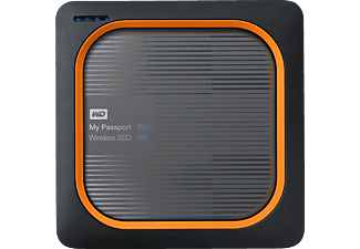 WESTERN DIGITAL My Passport Wireless SSD - Disque dur (SSD, 1 TB, Noir/orange)