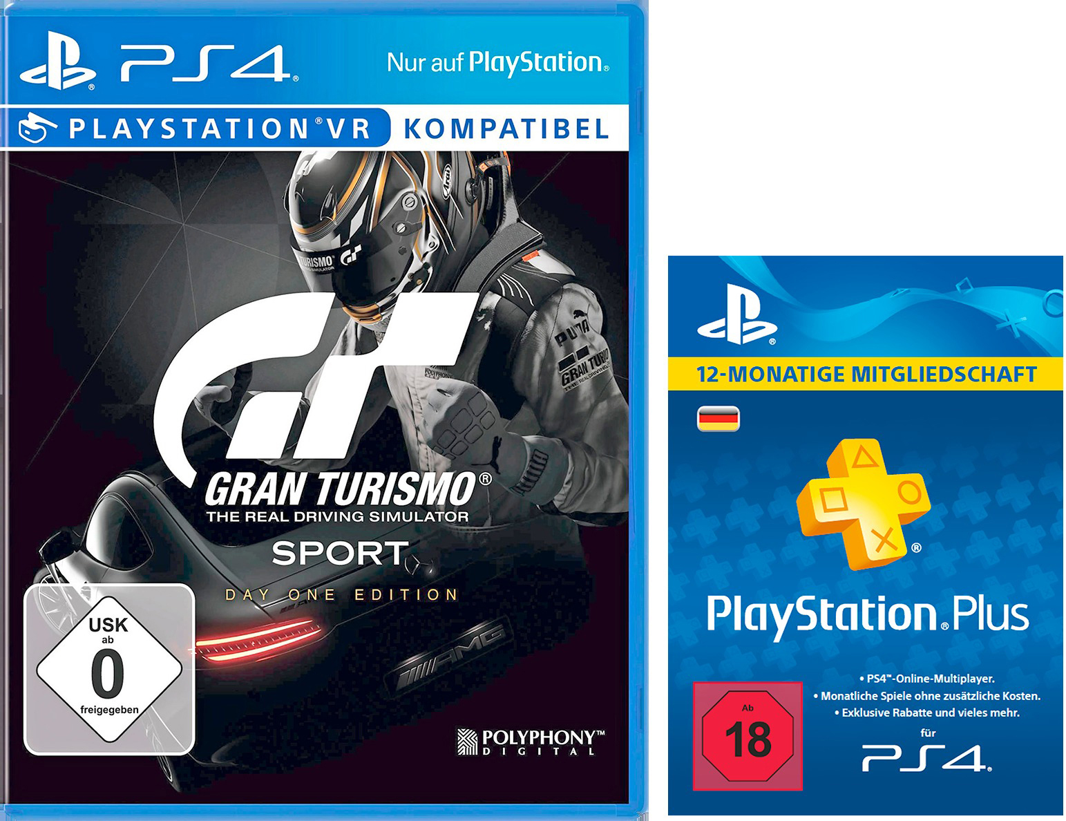 SONY Gran Turismo Sport Day 1 Edition + PlayStation Plus Card 12 Monate (für deutsche SEN-Konten)