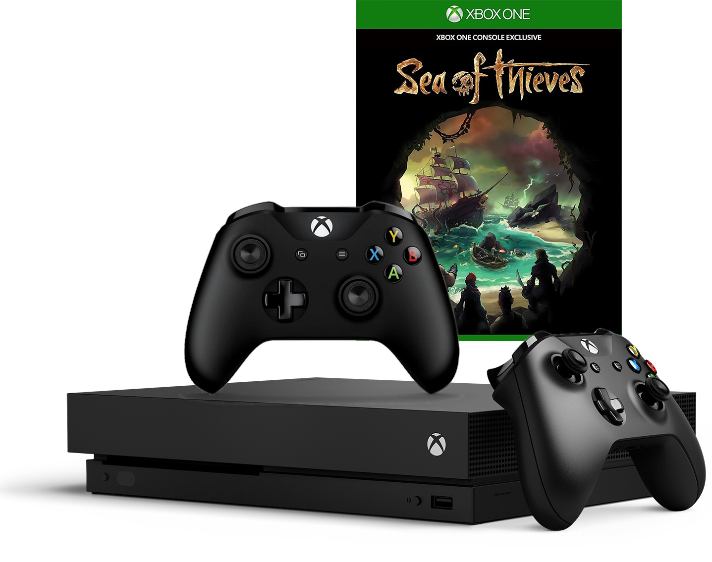 MICROSOFT Xbox One X 1 TB + Sea of Thieves (code) + extra controller