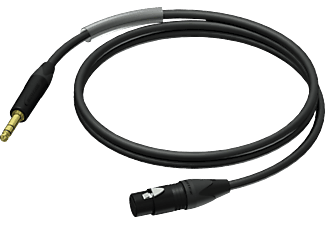 PROCAB PROCAB Câble de microphone - Câble XLR M/F - 1.5 m - Noir - cavo cinch (Nero)