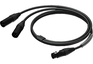 PROCAB PROCAB Câble de microphone - Micro XLR F/2XM - 1.5 m - Noir - cavo cinch (Nero)