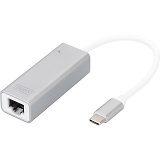 DIGITUS USB Type-C™ Gigabit Ethernet Adapter for Buinsess, Silber