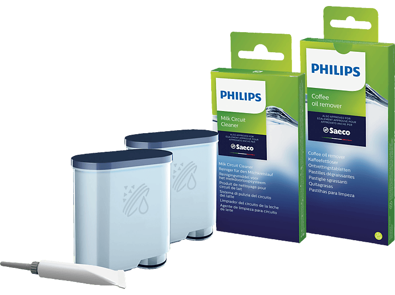 PHILIPS für Philips/Saeco AquaClean-Aufkleber Kaffeevollautomaten AquaClean mit Wassertank alle CA6707/10 am Rund-um Pflege-Set Mehrfarbig