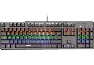 TRUST GXT 865 Asta Mechanische Gaming Tastatur, QWERTZ-Layout - Schwarz, Outemu Red