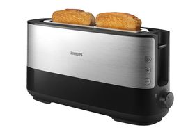 Toaster UNOLD 38915 Onyx Duplex Toaster (1400 Edelstahl/Schwarz MediaMarkt 2) | Schlitze: Edelstahl/Schwarz Watt
