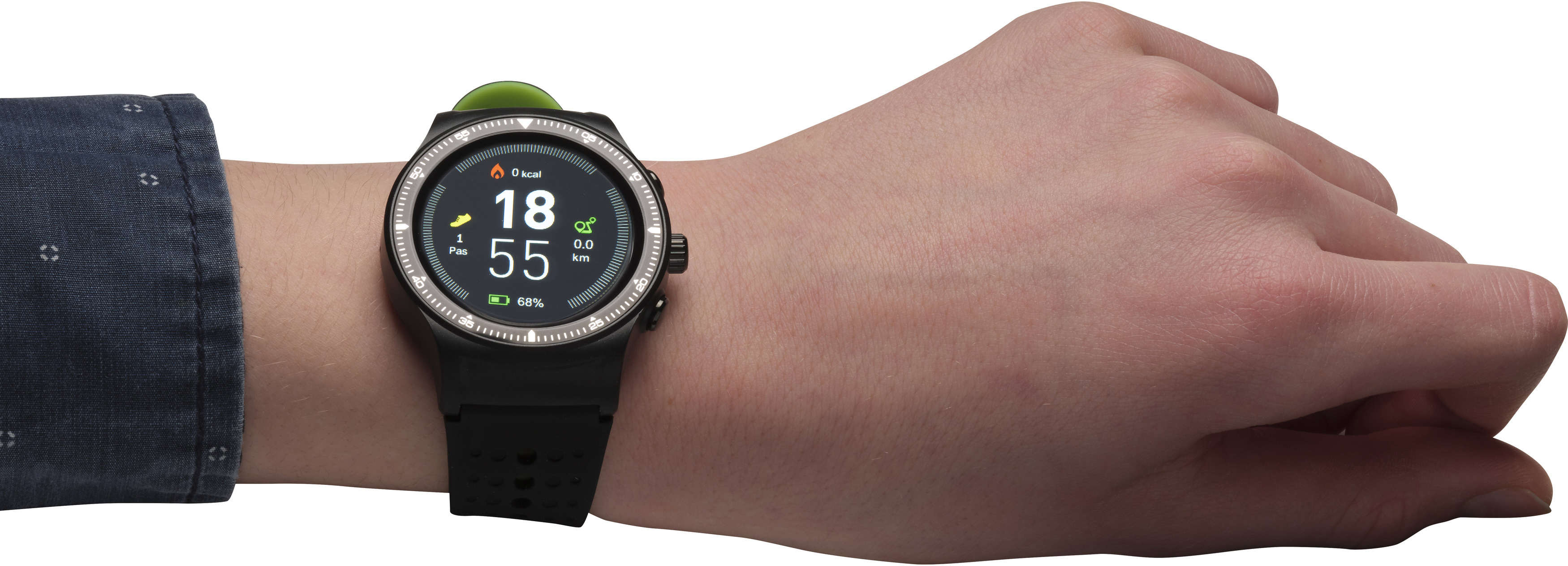 DENVER SW500 Smartwatch, 256 mm, Schwarz, Grün