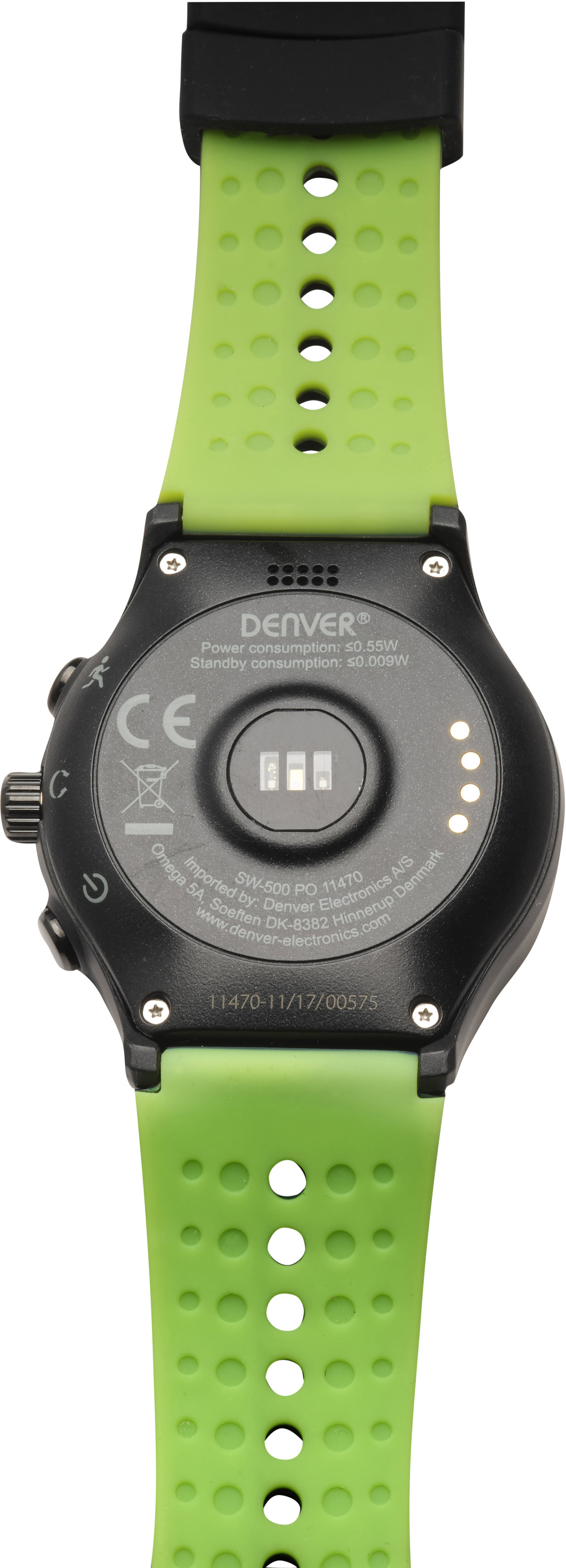 DENVER SW500 Smartwatch, 256 mm, Schwarz, Grün