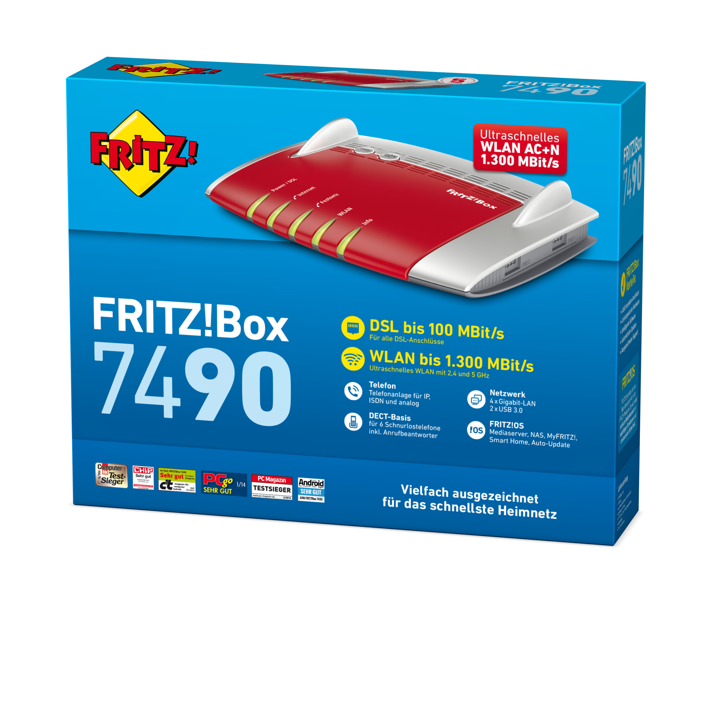 AVM FRITZ!Box 7490 + FRITZ!DECT 200 Router