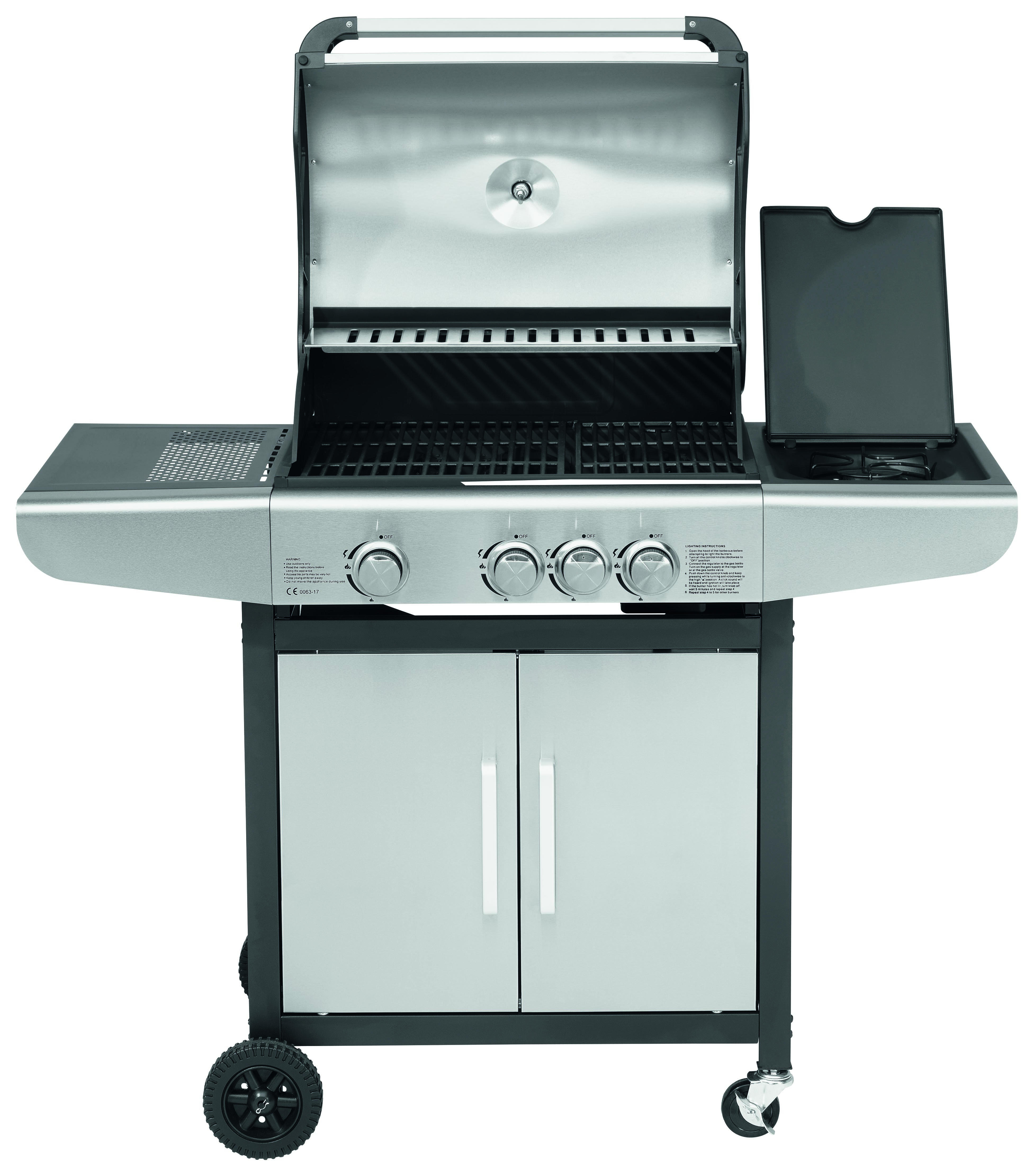 JUSTUS 1303 04 Ares 3 SU Gasgrill, Silber (13000 Watt)