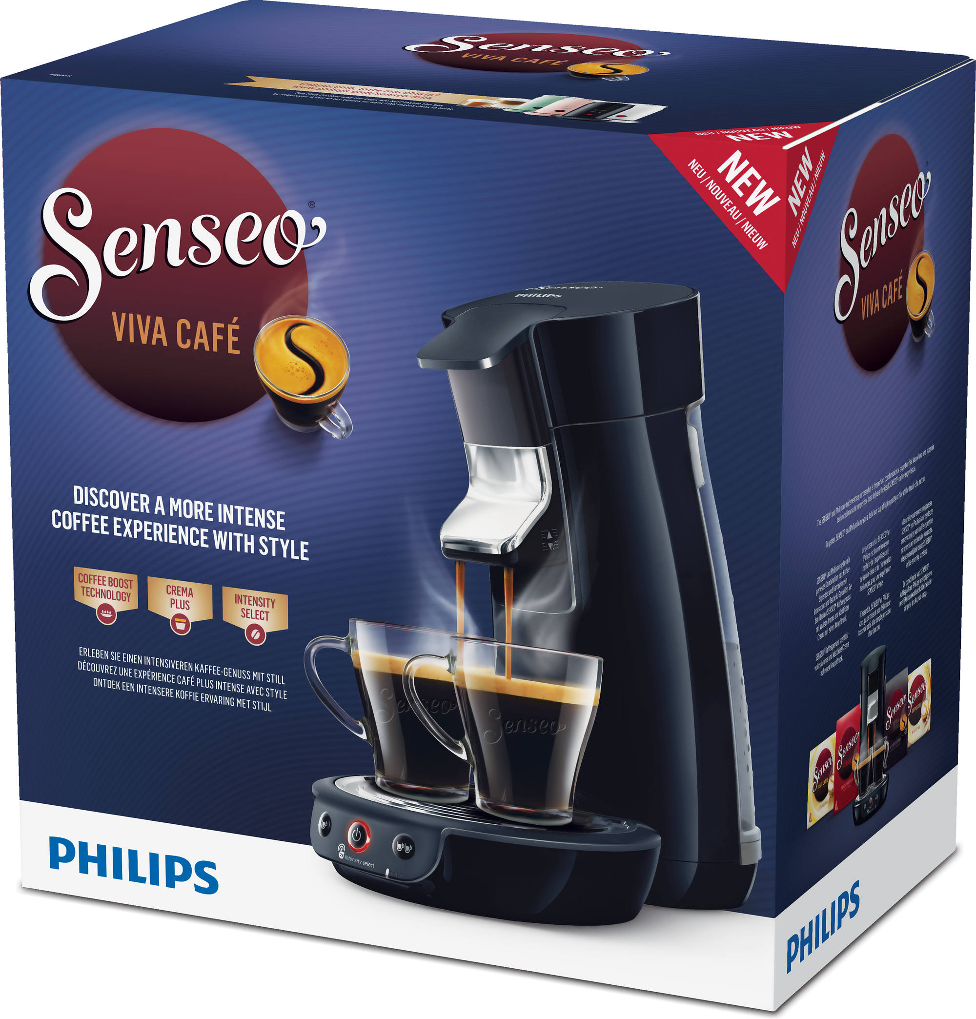 PHILIPS Senseo Viva Café HD6563/60 Zwart