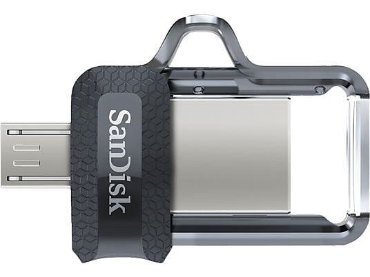 SANDISK ULTRA DUAL DRIVE M3.0 256GB - Deux périphériques USB  (256 GB, Transparent)