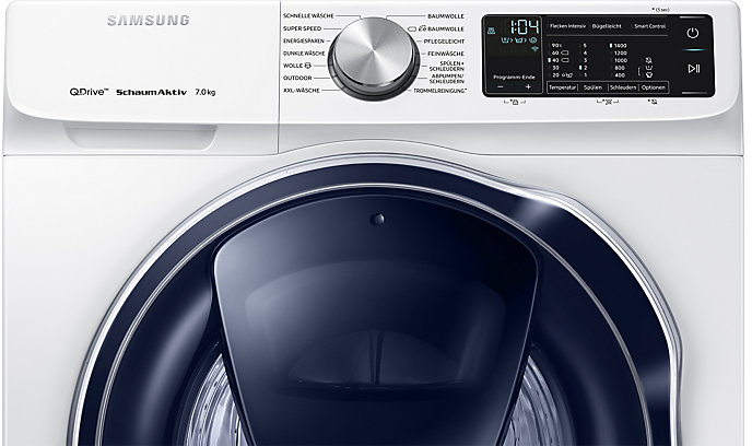 SAMSUNG Waschmaschine WW7AM642OPW/EG mit 7 kg, QuickDrive und 1400 U/Min in Weiß Waschmaschine Frontlader (7 kg, Frontlader)