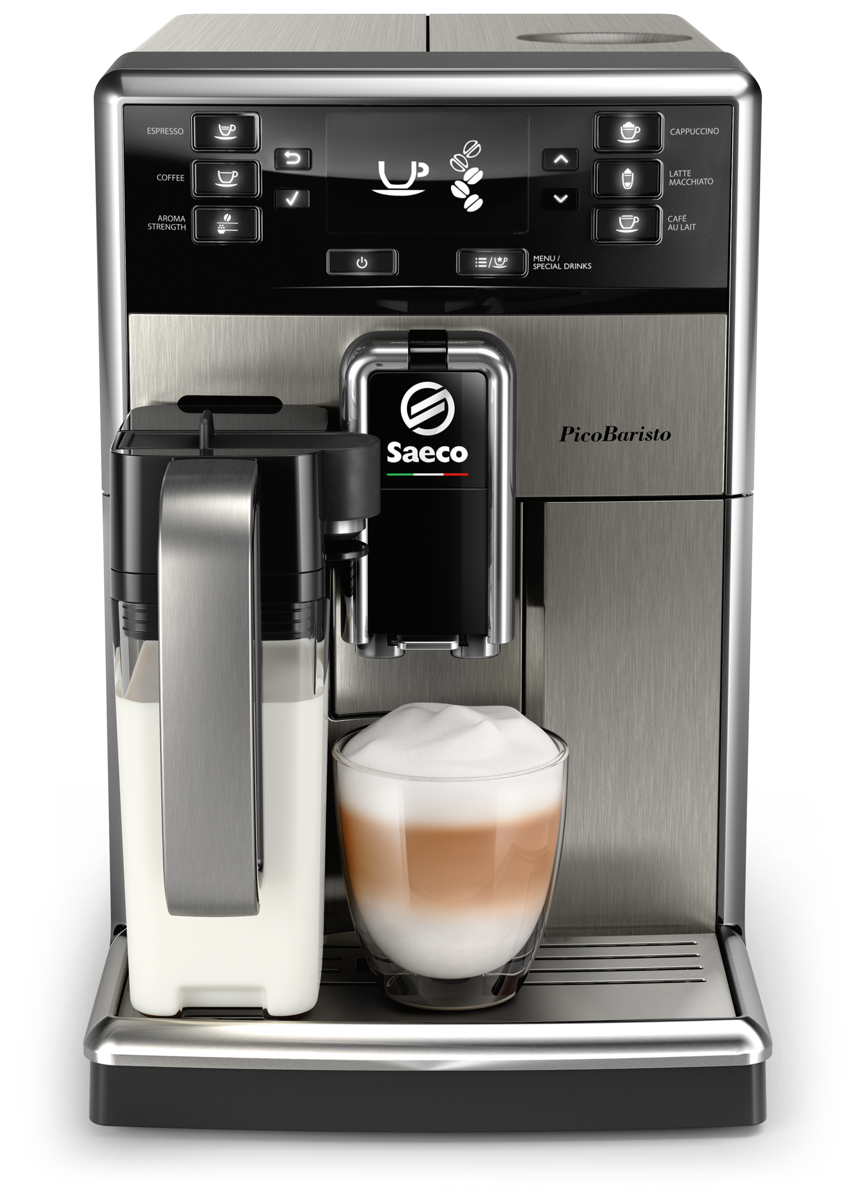 SAECO PicoBaristo OTC SM5473/10 - Volautomatische espressomachine - Maximaal aantal kopjes: 2 - Zilver
