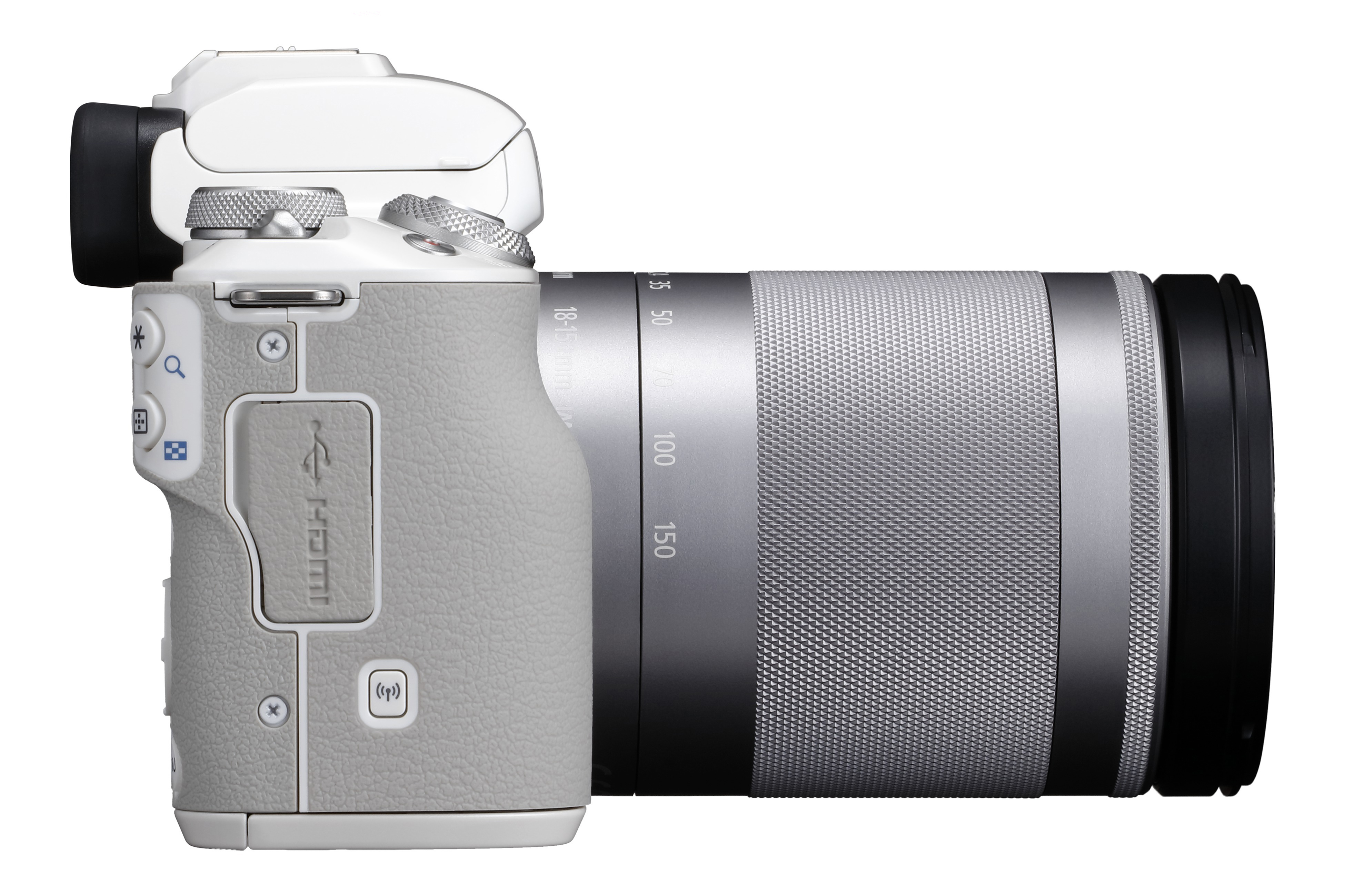 CANON EOS M50 Kit Systemkamera mit Objektiv 18-150 mm, 7,5 cm Display Touchscreen, WLAN