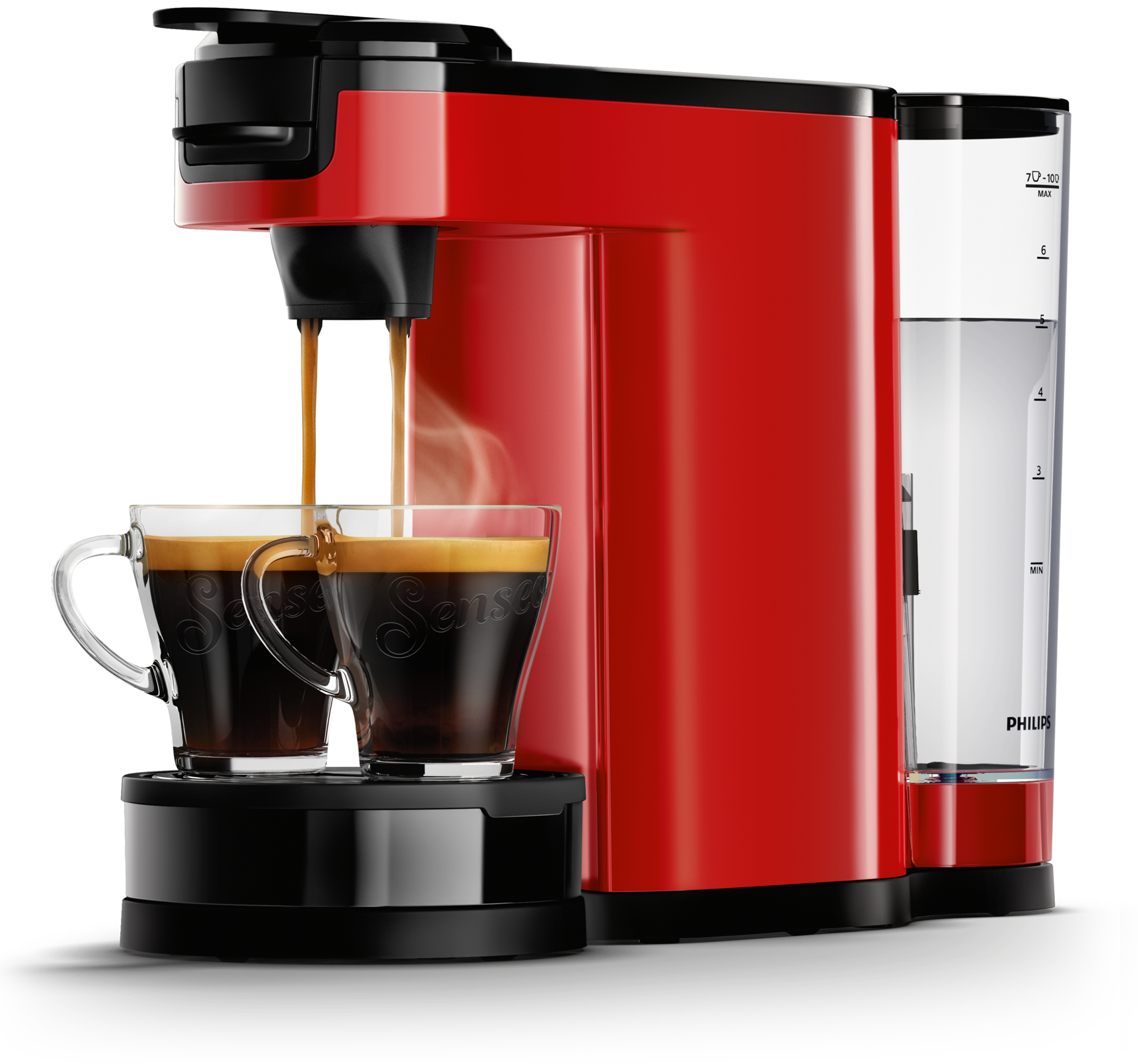 PHILIPS  HD6592/80 Senseo Sch - Koffiepadmachine - Inhoud watertank: 1,2 l - Rood