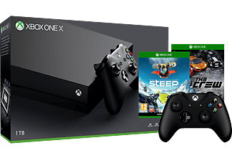 MICROSOFT Xbox One X 1 TB + Steep + The Crew + vezeték nélküli kontroller