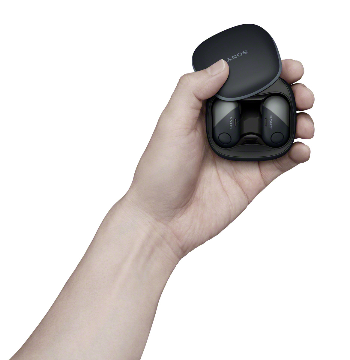 SONY WF-SP700N Earbuds, Ladeetui, In-ear Kopfhörer Bluetooth Schwarz