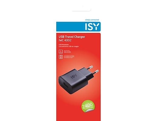ISY IWC-4002 TRAVEL USB 2.4A - Ladegerät (Schwarz)