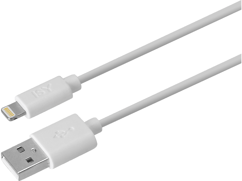 ISY Lightning , Ladekabel, 2 m, Weiß iPhone Ladegeräte & Kabel