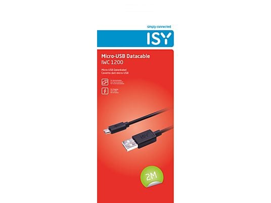 ISY IWC-1200 MIC-USB 2M - Cavo dati (Nero)