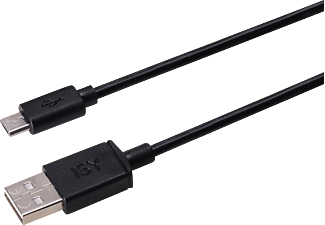 Rechthoek voorwoord oppakken ISY Micro-USB , Datenkabel, 2 m, Schwarz Handy Kabel & Adapter | MediaMarkt