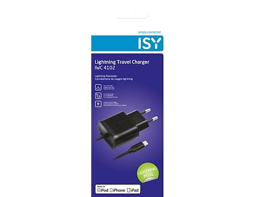 ISY IWC-4102 HOME ILTN 2.4A - Chargeur (Noir)