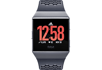 FITBIT fitbit Ionic: adidas edition - Smartwatch - Con suggerimenti per allenamento - Blu scuro/Grigio artico/Grigio argento - Smartwatch (S/L, Materiale elastomerico, Blu scuro / Grigio)