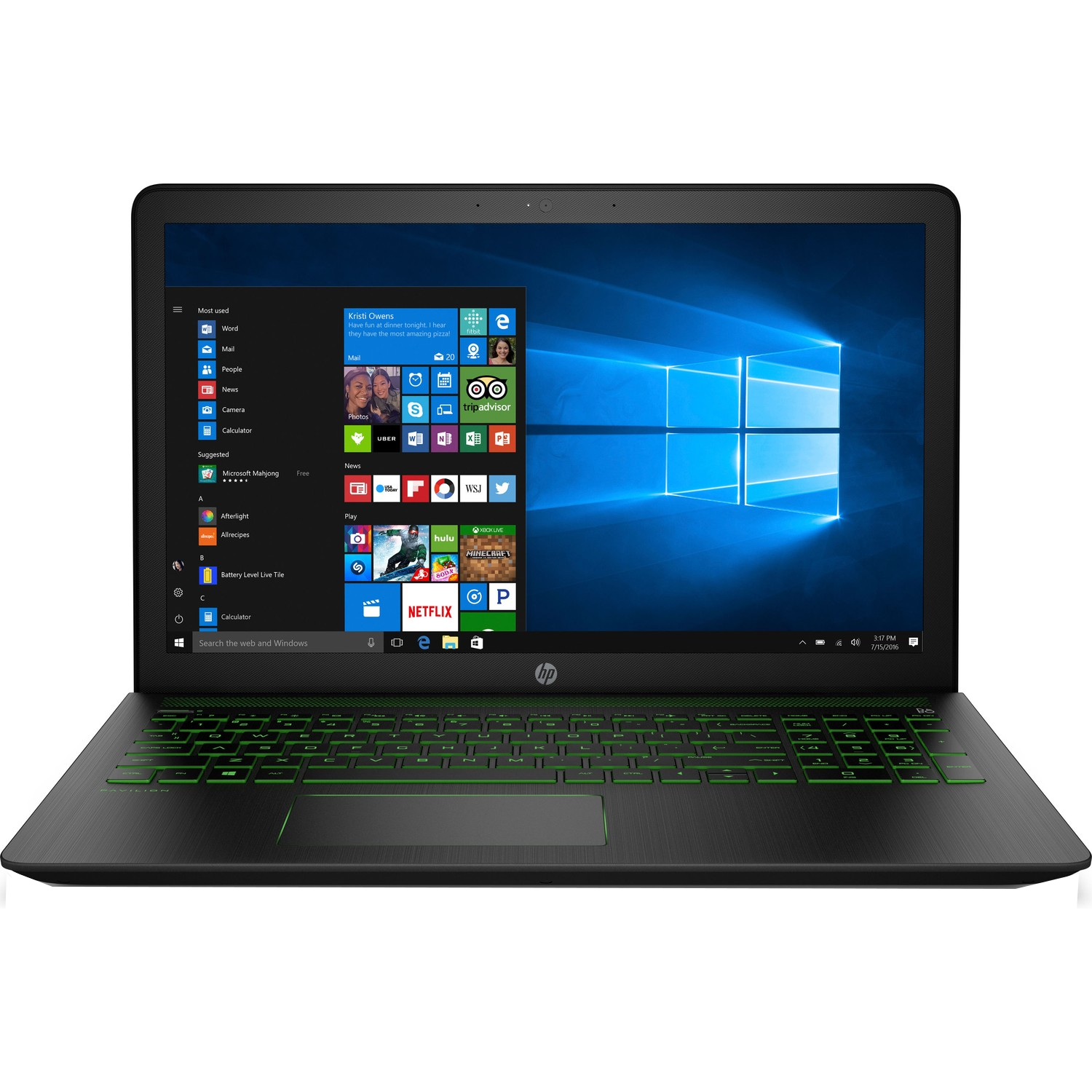 HP Nb 2Cr74Ea Pavılıon 15-Cb001Nt İ7-7700Hq 16G 1T+256Gssd 15.6 4Gvga W10H