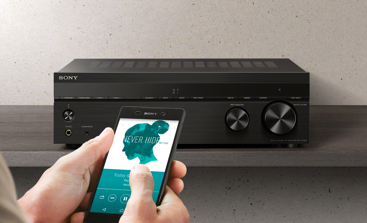 SONY STR-DH590 AV-Receiver (5.2 Kanäle, 145 Watt pro Kanal, Schwarz)