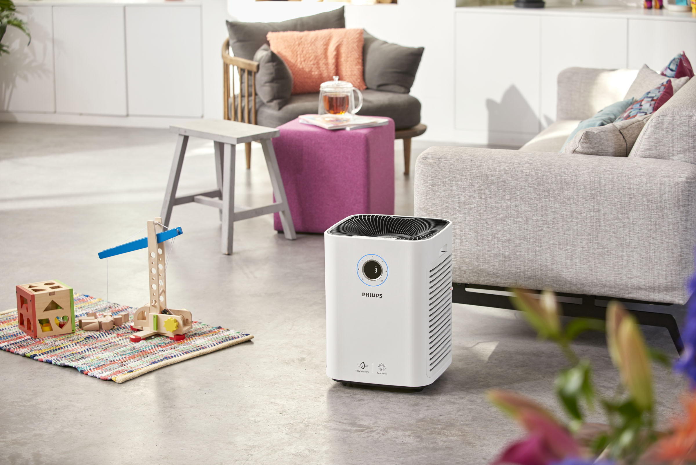 PHILIPS AC 5659/10 Luftreiniger Weiß (65 Watt, Raumgröße: 130 m³, NanoProtect Hepafilter, Aktivkohlefilter)