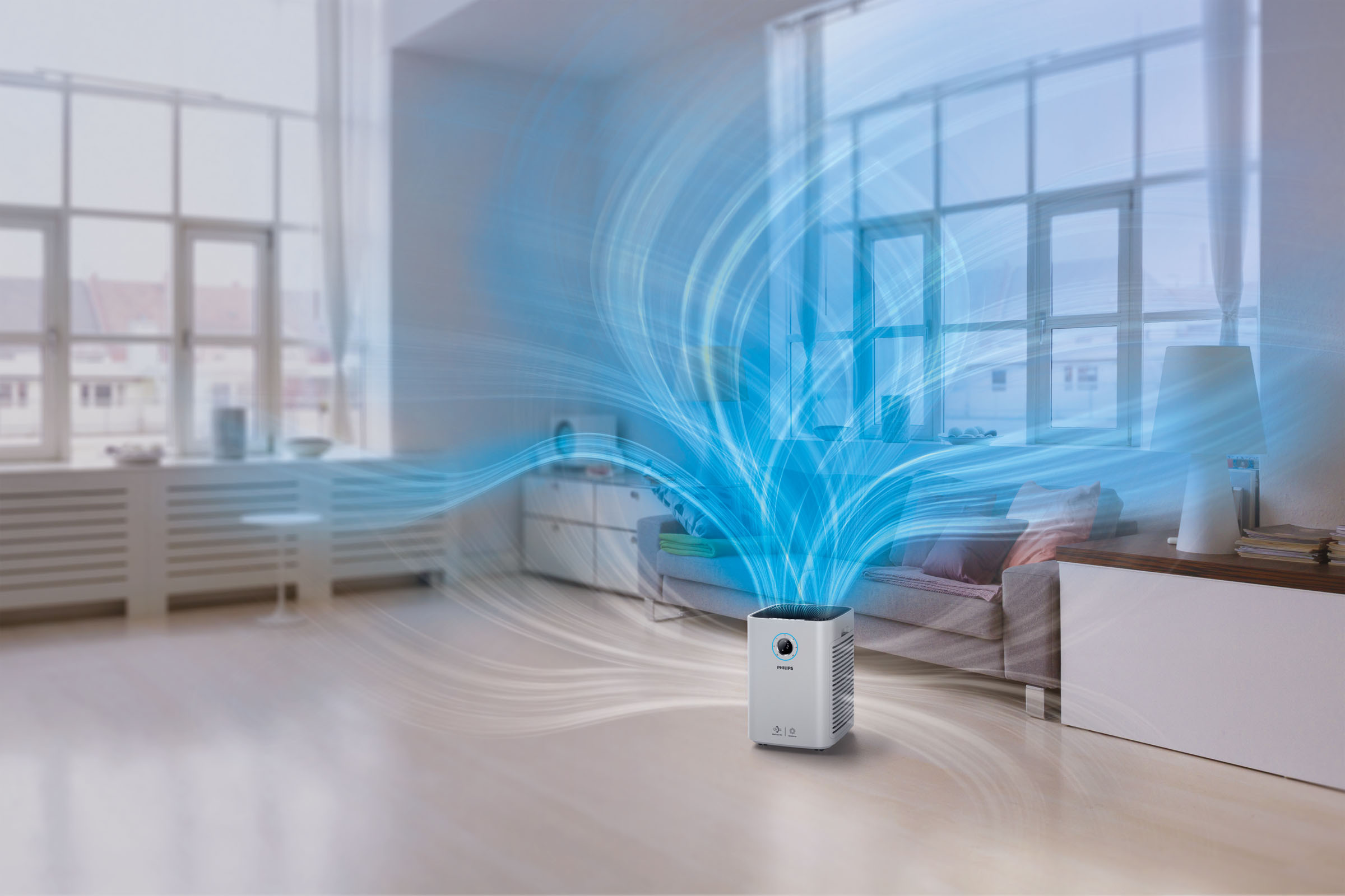 PHILIPS AC 5659/10 Luftreiniger Weiß (65 Watt, Raumgröße: 130 m³, NanoProtect Hepafilter, Aktivkohlefilter)
