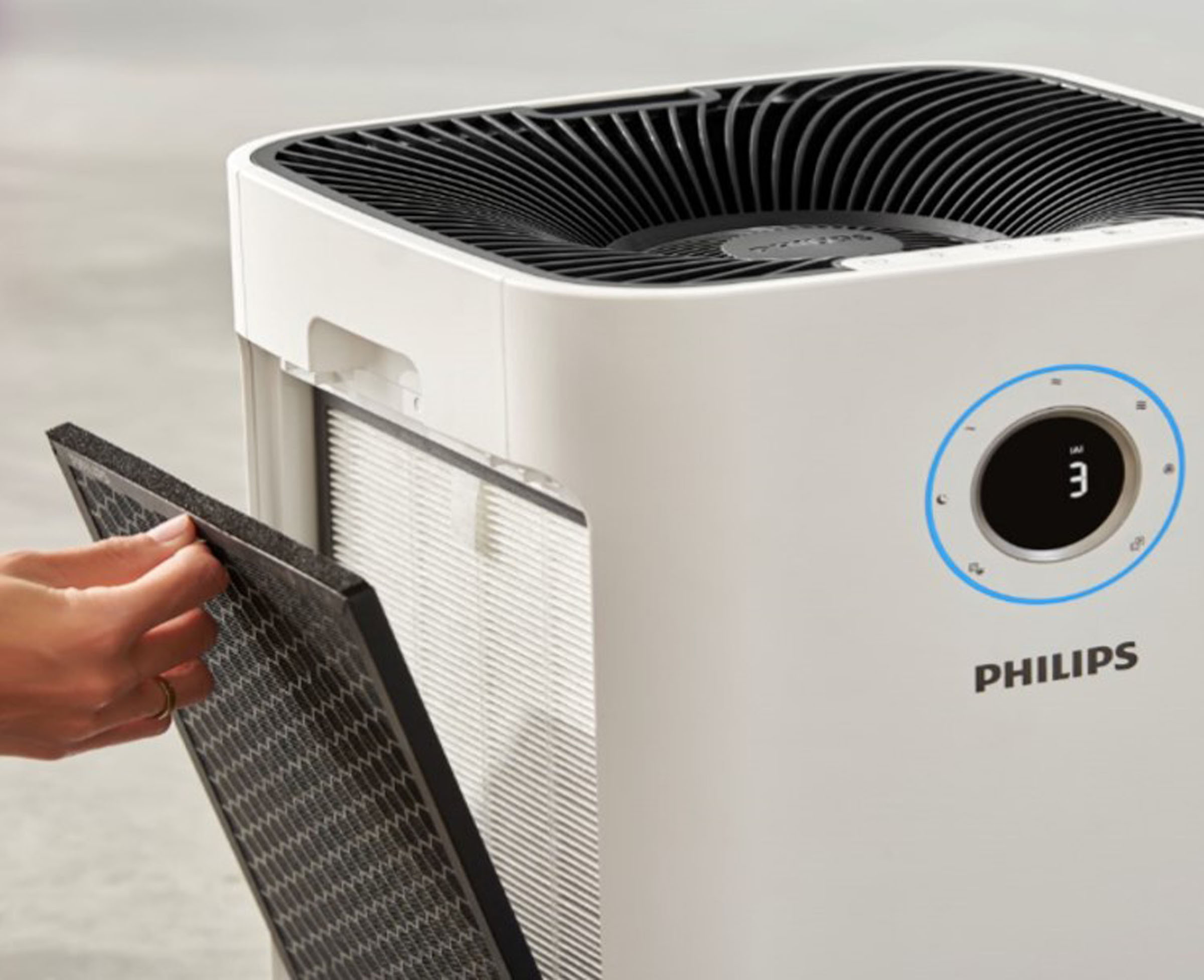 PHILIPS AC 5659/10 Luftreiniger Weiß (65 Watt, Raumgröße: 130 m³, NanoProtect Hepafilter, Aktivkohlefilter)